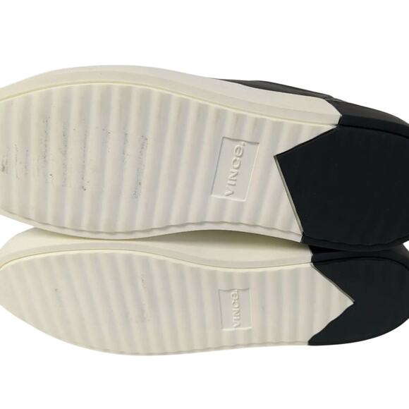 Vince. Black Leather Lace Up Sneakers US Womens Size 8 New without Tag / Box - Picture 8 of 8